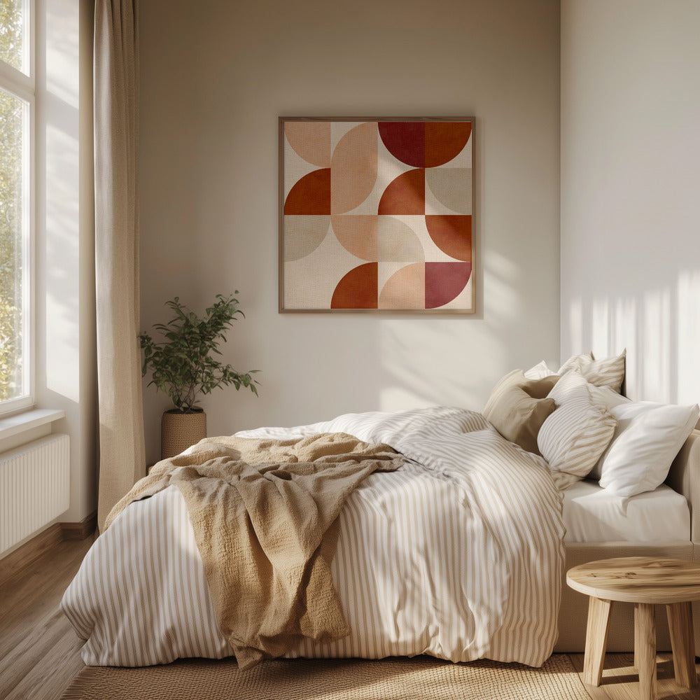 Herbst Mitte des Jahrhunderts Erdiges Poster
