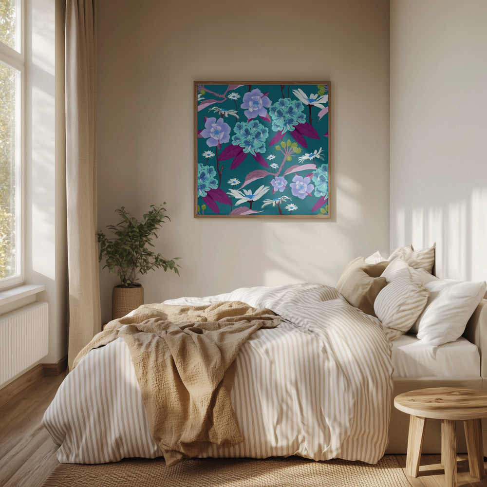 Rhododendrons and daisies | Poster