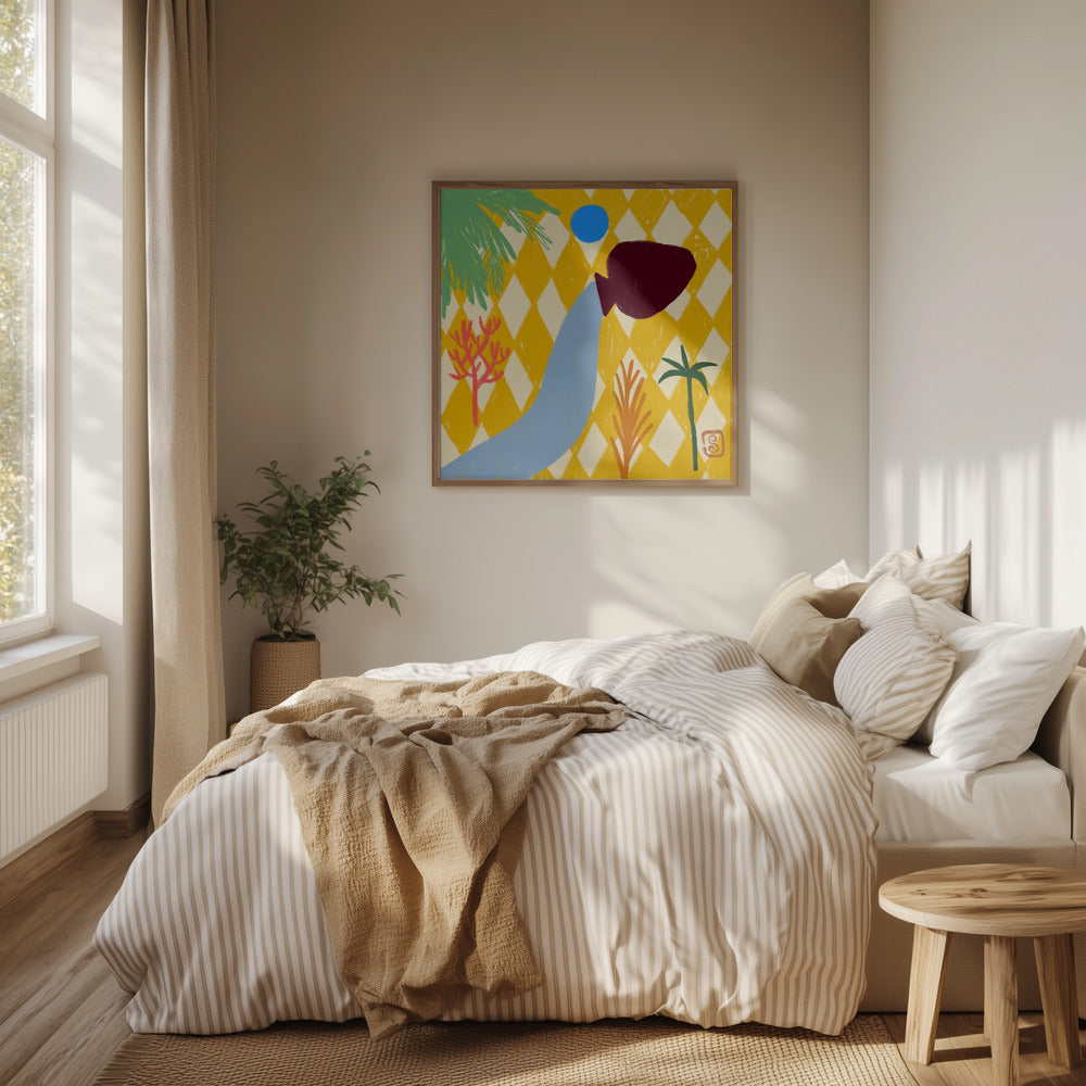 Lebendiger Oasenfluss | Poster