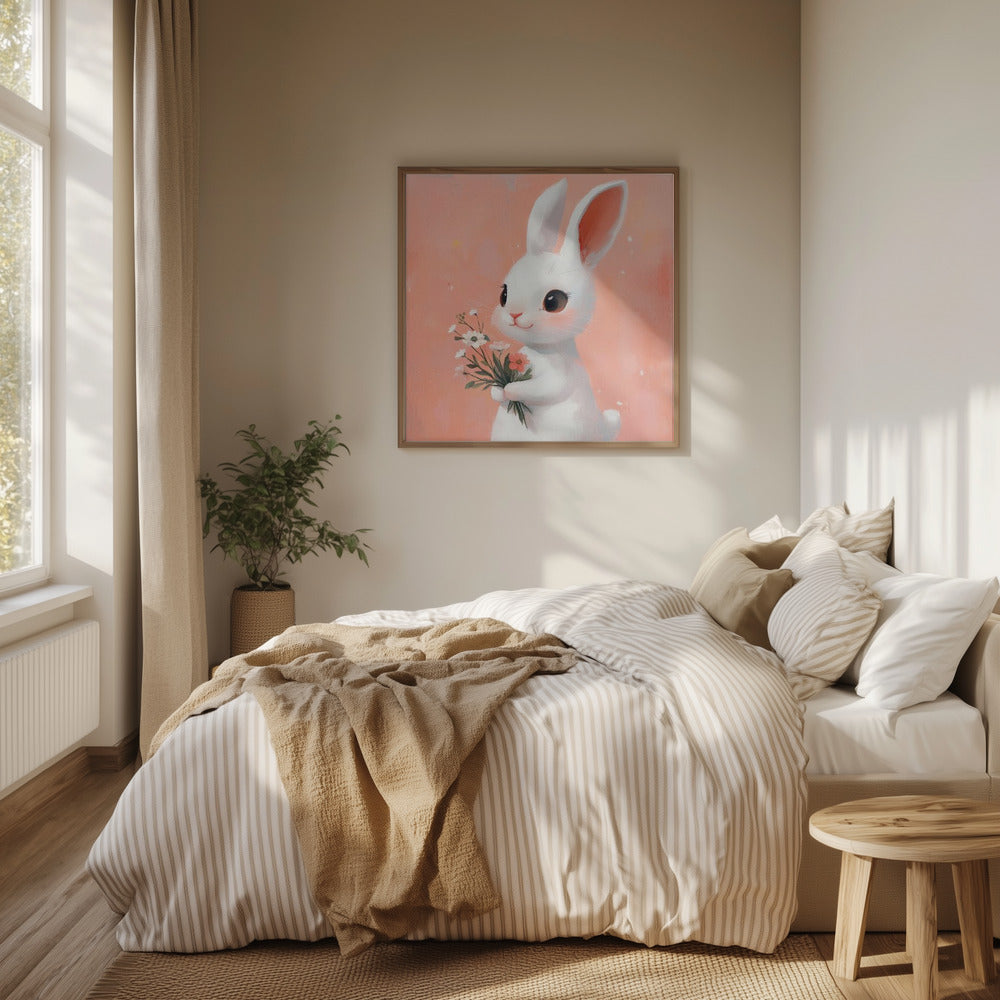 Hasenstrauß-Glückseligkeit | Poster