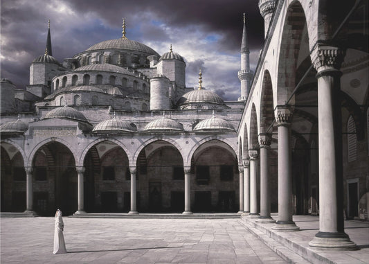 Lady and the mosque | Canvas