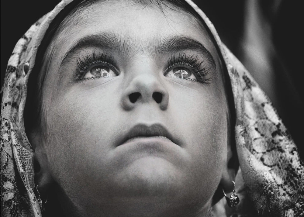 Girl with Sardinian traditional veil | Canvas