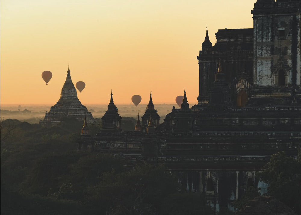 Alba a Bagan | Carta da Parati Fotografica