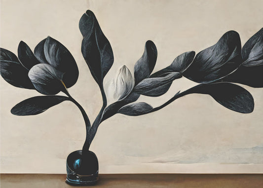 Czarna Magnolia | Wydruki na łótnie