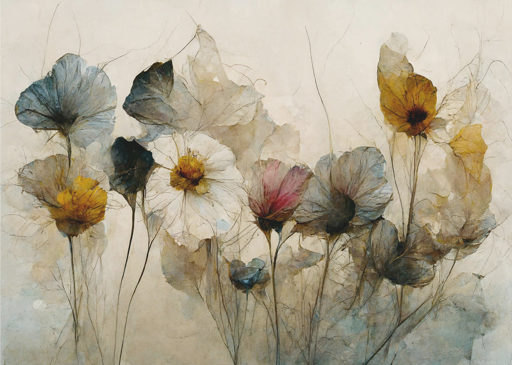 Bukiet z suszonych kwiatów | Wydruki na łótnie