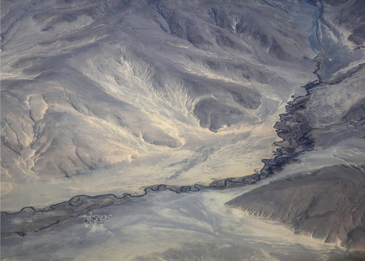 Aerial View of the River on Tibet Plateau | Poster