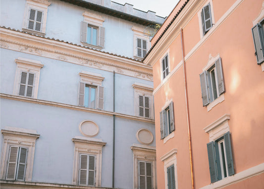 Trastevere in Lila und Rosa | Leinwand