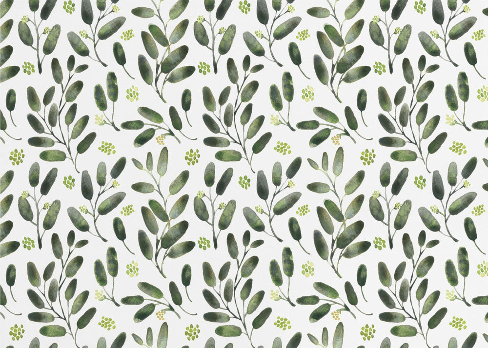 Lisa watercolor seeded eucalyptus pattern | Wallpaper