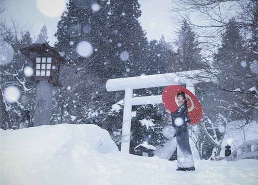 Santuario de invierno en Japón | Impresiones en Lienzo