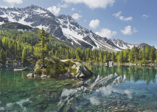 Grüner Bergsee | Leinwand-Bilder