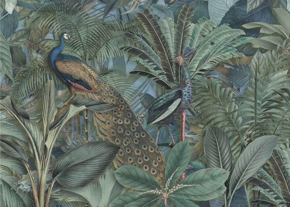 Jungle Birds Garden No2 | Wallpaper