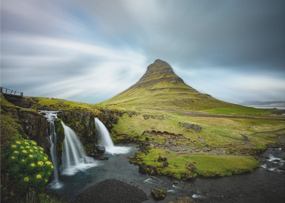 Water Fall and Mountain | Wallpaper