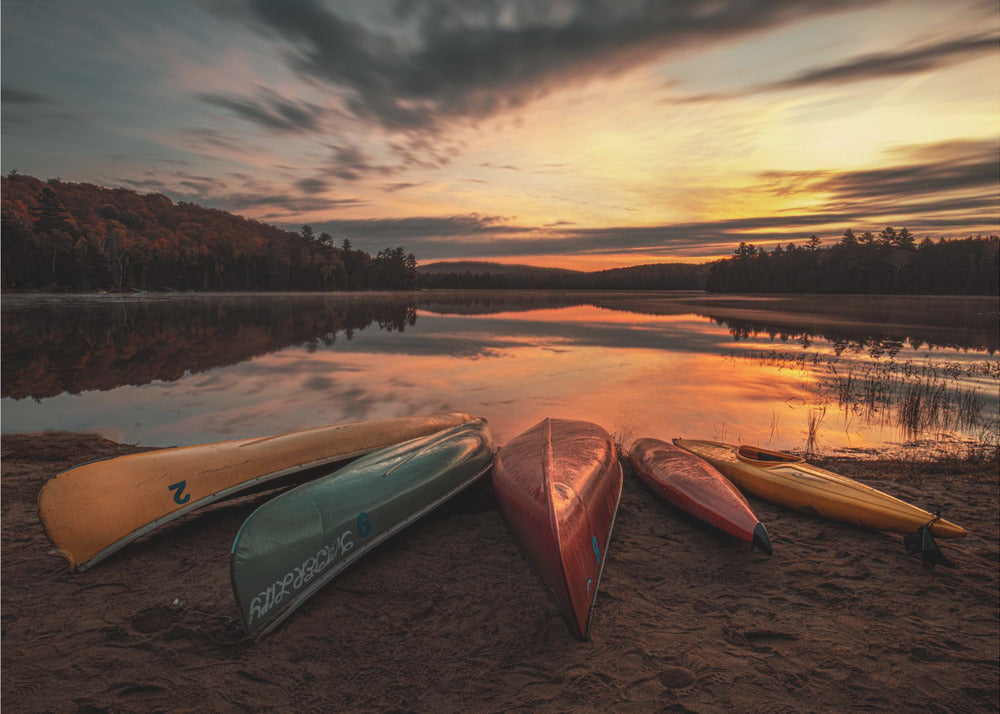 Sonnenaufgang am See | Leinwand-Bilder