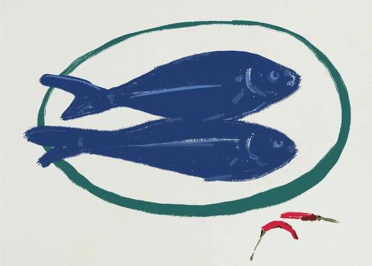 Blauer Fisch und Gewürze | Poster