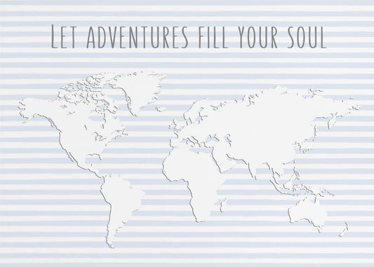 Mapa World Wanderlust | Wydruki na łótnie