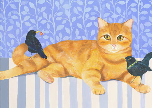 Relaxed Orange Tabby Cat | Canvas