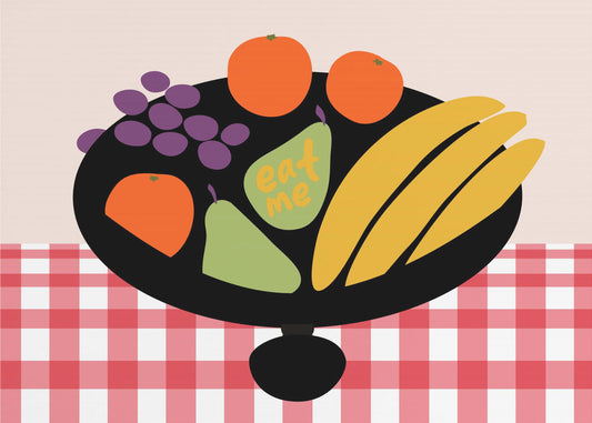 Die Obstschale (iss mich) | Leinwand