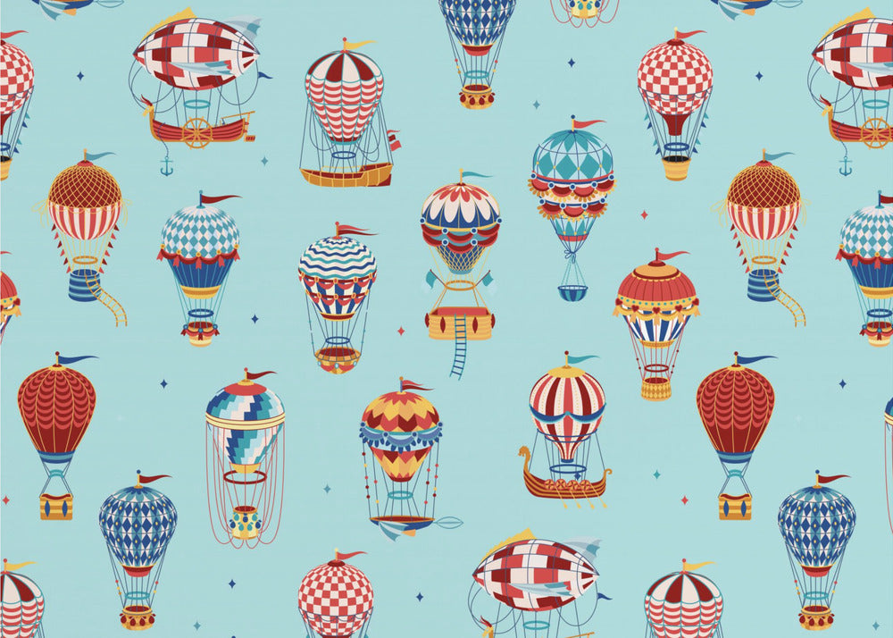 Up,Up and Away_Teal | Wallpaper
