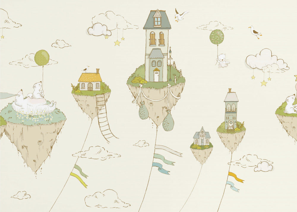 Floating Islands_Cream | Wallpaper