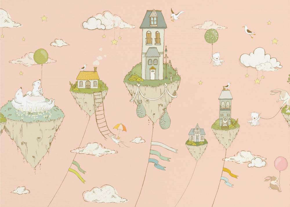 Floating Islands_Peachy | Wallpaper