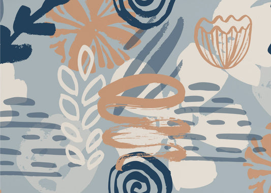 Scandia Yrtti_Sininen | Valokuvatapetit