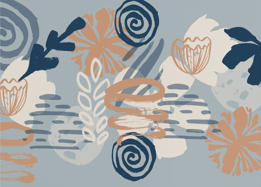 Scandia Yrtti_Sininen | Valokuvatapetit