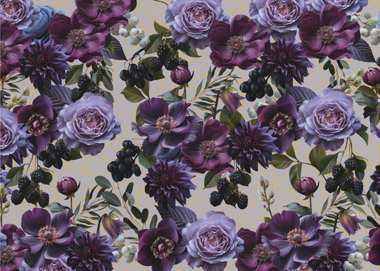 Sztuka gotycka_złoto-liliowa | Fototapeta