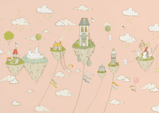 Floating Islands_Peachy | Wallpaper