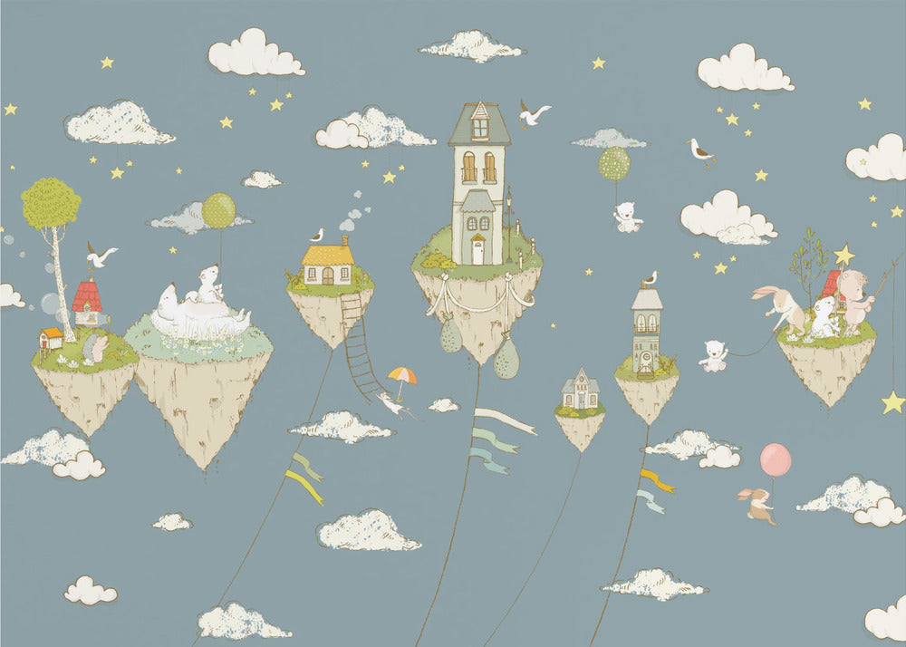 Floating Islands_NightBlue | Wallpaper