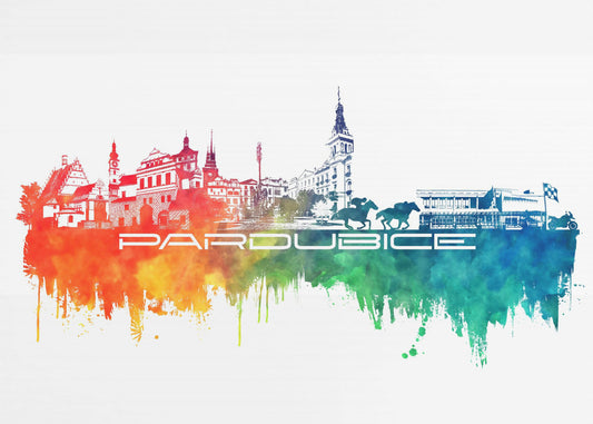 Pardubice Czechia Skyline City Art (4) | Poster