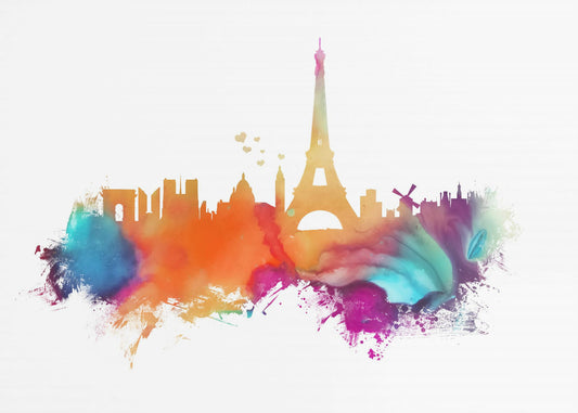 Paris France Skyline Sport Art (2) | Poster