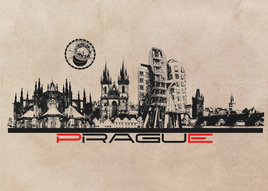 Prague Skyline City | Poster