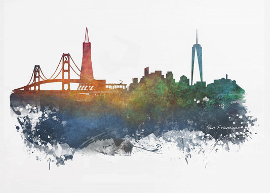 San Francisco Usa Skyline City Art (2) | Poster