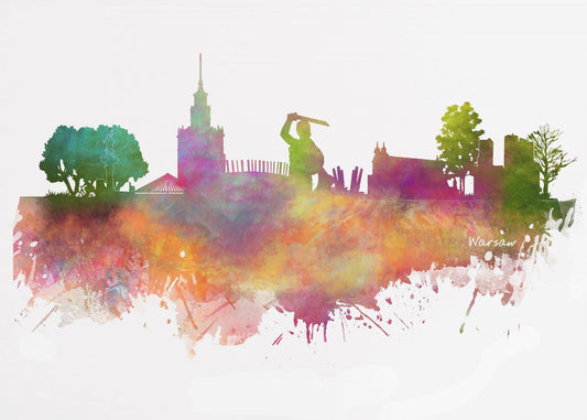 Warsaw Poland Skyline City Art (2) | Poster