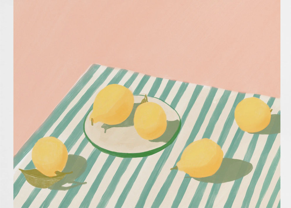 Lemons and stripes | Poster