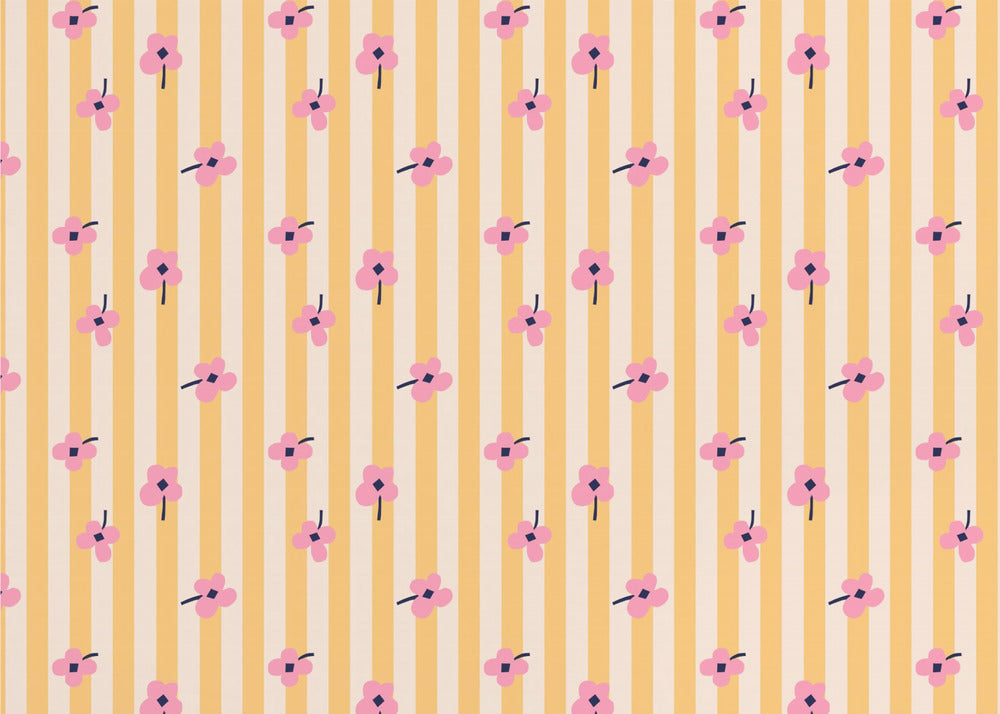 Flowers and Stripes | Wallpaper