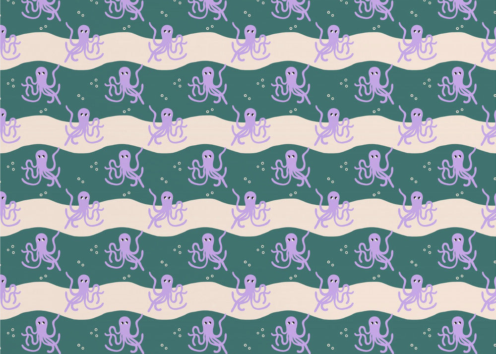 Pulpo (diseño de patrón) | Papel Pintado Fotográfico