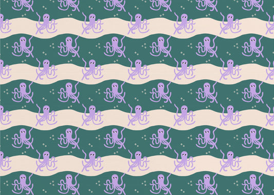 Pulpo (diseño de patrón) | Papel Pintado Fotográfico