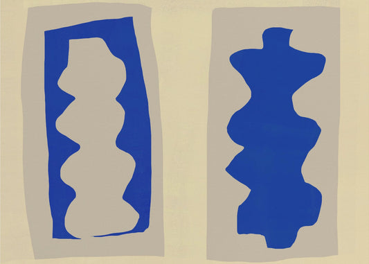 Blue Silhouette Forms | Poster