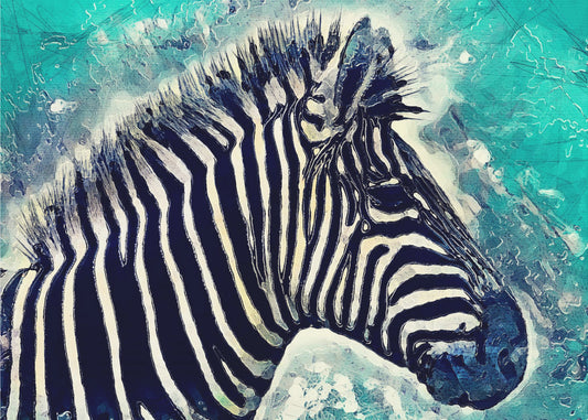Zebra-Aquarell-Tierkunst | Poster
