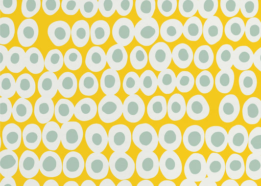 Wunderschönes Muster mit kräftigen gelben und mintgrünen Punkten | Poster