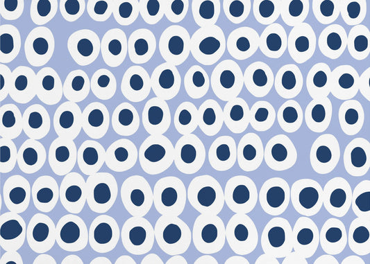 Wunderschönes blaues Muster mit kräftigen Punkten | Poster