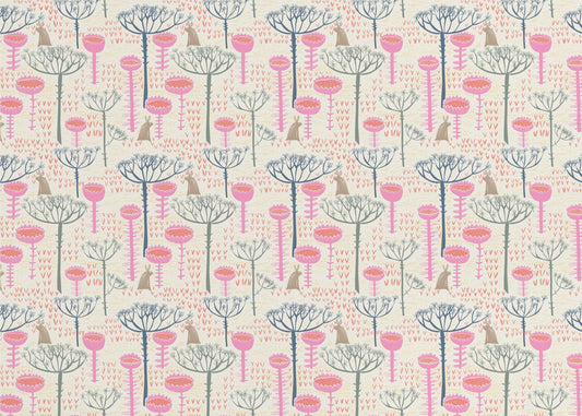 Blockdruck skandinavische Wiese | Poster