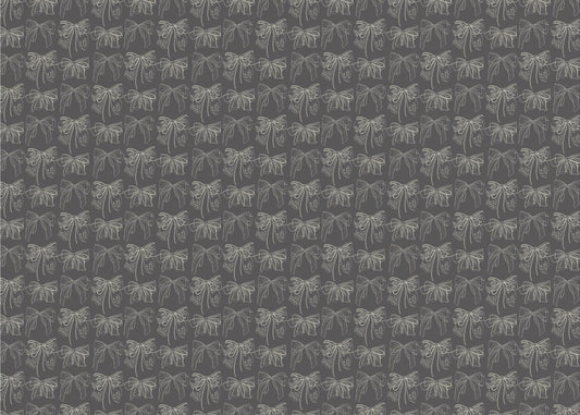 Gray Bows Pattern | Wallpaper