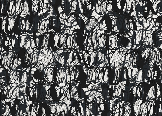 Abstrakte Tintenwirbel Schwarz 2 | Poster