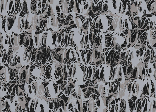 Abstract Ink Swirls Blue Black | Poster