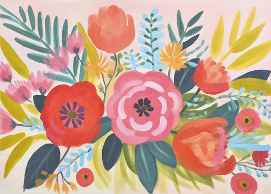 Skurriler Frühlingsgarten | Leinwand