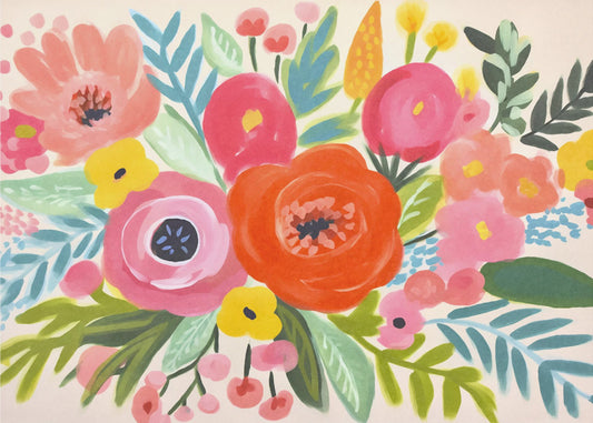 Verspielter Blumenstrauß | Leinwand