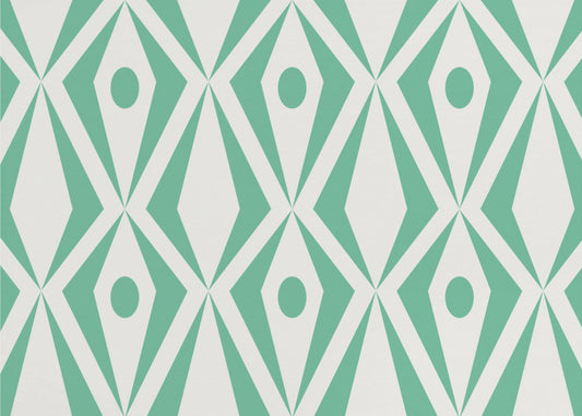 Minimalist art deco geometric diamonds mint | Poster
