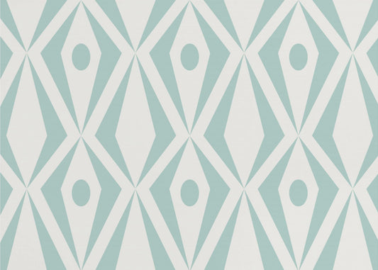 Minimalist art deco geometric diamonds aqua | Poster